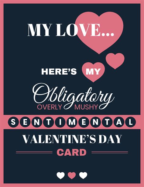 Funny Dark Valentines Day Card Venngage