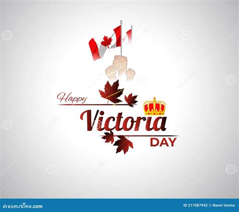 Vector Illustration Greeting Of Happy Victoria Day Stock Vector