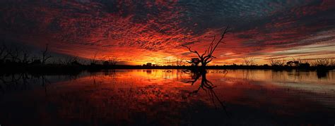 Hd Wallpaper Sunset 4k Hd Pc Reflection Sky Orange Color Beauty In