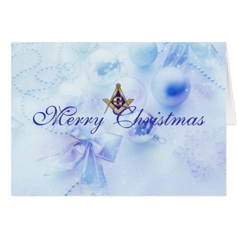 Personalize Masonic Christmas Greetings Card Zazzle