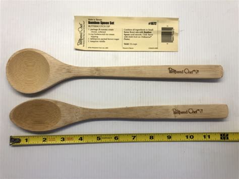 Pampered Chef Wooden Spoons Set Of 3 Retired 1672 02 For Sale Online