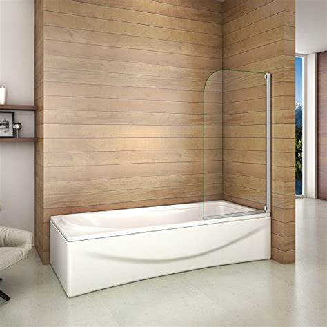 Buy 800mm Bath Screen Pivot Door Shower Screen Toughened Glass Panel