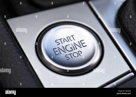 Modern Car Engine Start Button Close Up Stock Photo Alamy