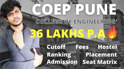 Coep College Of Engineering Pune Cut Off Campus Tour Hostel