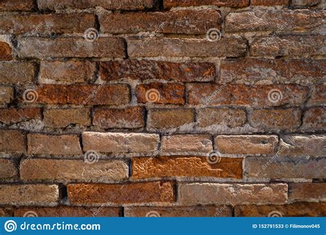 Old Worn Brick Wall Texture Background Vintage Effect