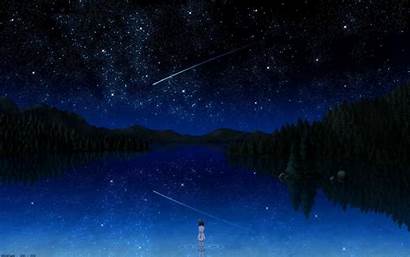 Anime Dark Wallpapers Scenery Desktop Night Sky