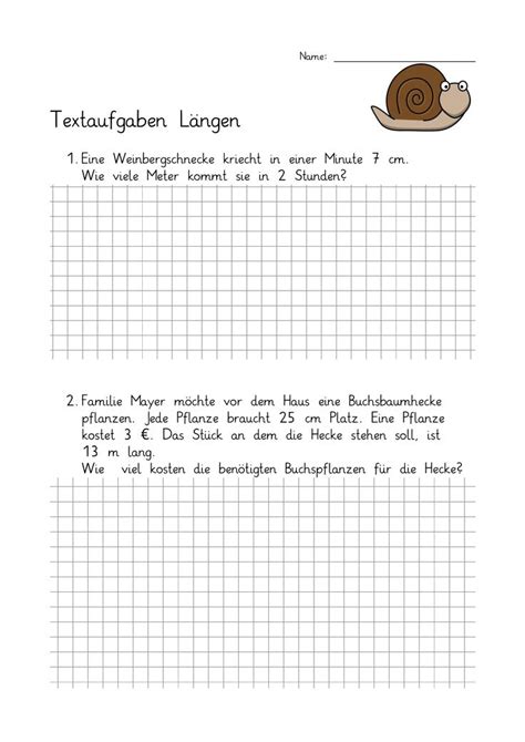11.402 arbeitsblätter mit lösung übungsblätter für mathematik Textaufgaben Klasse 4 Längen cm, m mit Lösungen (1 ...