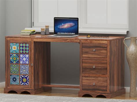 Sofea Wooden Computer Table Decornation