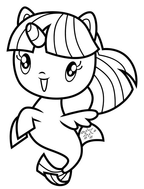 Twilight Sparkle Mlp Cutie Mark Crew Coloring Page Free Printable