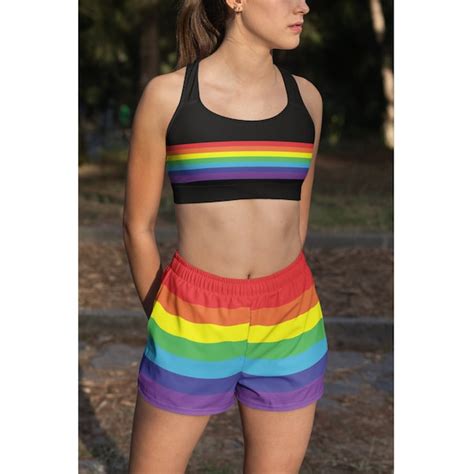 Gay Pride Gym Shorts Etsy