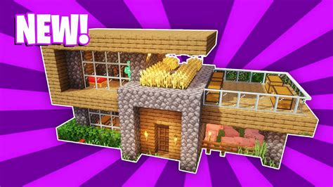 Minecraft House Tutorial 15 Large Wooden Survival House Youtube