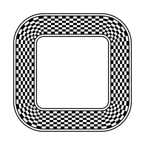 Vector Frame Of Black And White Checkered Square Vector With Checkered
