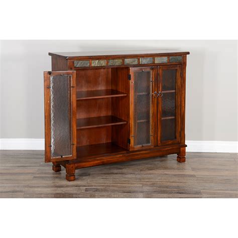 Sunny Designs Santa Fe 2 Bookcase With 4 Glass Doors Wayside