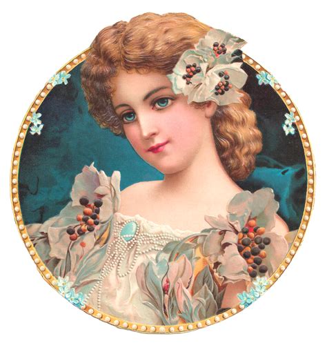 Antique Images: Free Antique Victorian Graphic: Beautiful Woman with ...