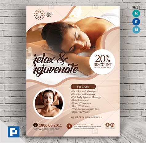 Spa And Wellness Services Flyer Psdpixel