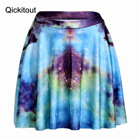 qickitout skirts hot plus size summer women s mini new sexy slim women s green gradient nebula
