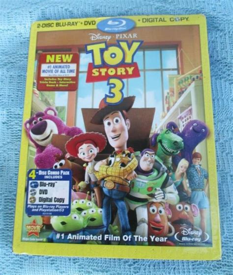 Toy Story 3 Blu Raydvd 2010 4 Disc Set W Digital Copy And Slipcover