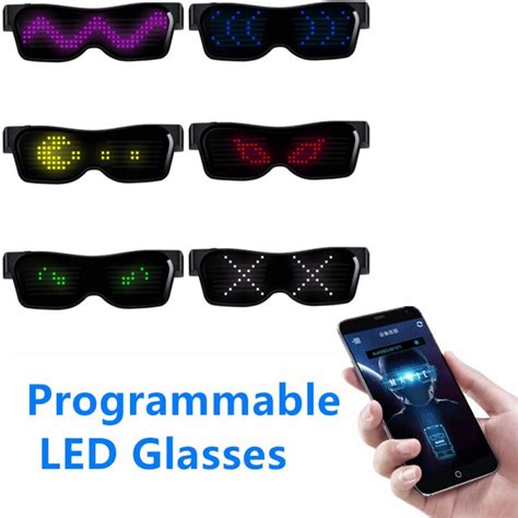 App Bluetooth Party Magic Flash Raves Led Glasses Multi Language Programmable Text Animation