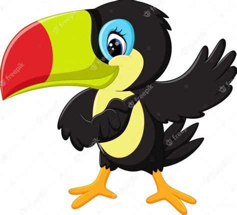 Premium Vector Illustration Of Cartoon Happy Bird Toucan