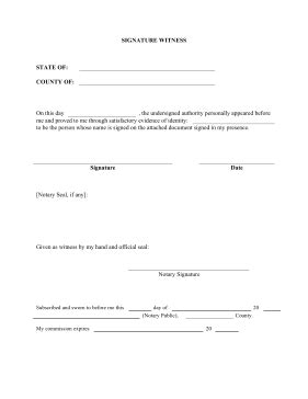 A notary acknowledgement is a statement that certifies an individual has legitimately signed a form. Printable Signature Witness Legal Pleading Template