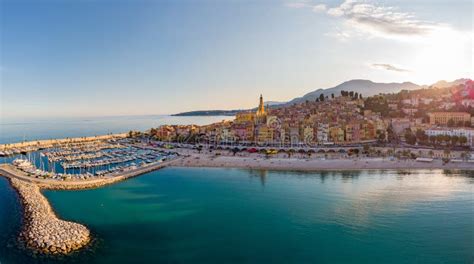 View On Old Part Of Menton Provence Alpes Cote D Azur France Stock