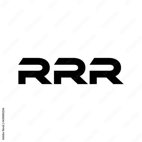 Rrr Letter Logo Design With White Background In Illustrator Vector