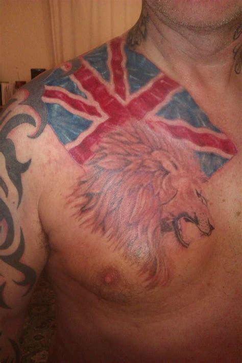 Lion Union Jack Tattoo