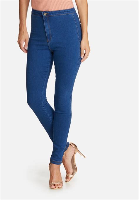 Vice High Waisted Skinny Blue Missguided Jeans