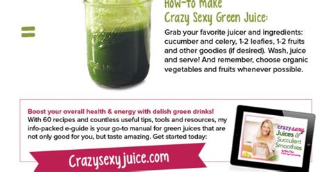 How To Make Crazy Sexy Green Juice Infographic Mindbodygreen