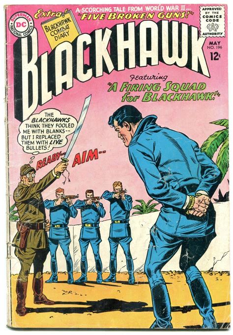 Blackhawk 196 1964 Dc Comics Execution Cover Combat G Comic Books