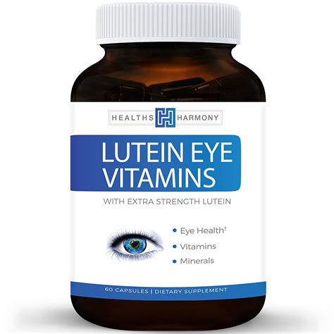 Lutein Eye Vitamins Non Gmo Vision Support Supplement For Dry Eyes