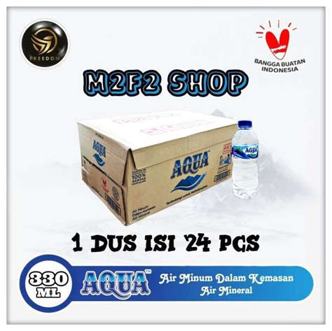 Promo Air Mineral Aqua Botol Mini Pet 330 Ml Kemasan Karton Diskon