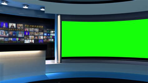 Tv Studio Green Screen Background Stock Video Footage - 4K and HD Video ...