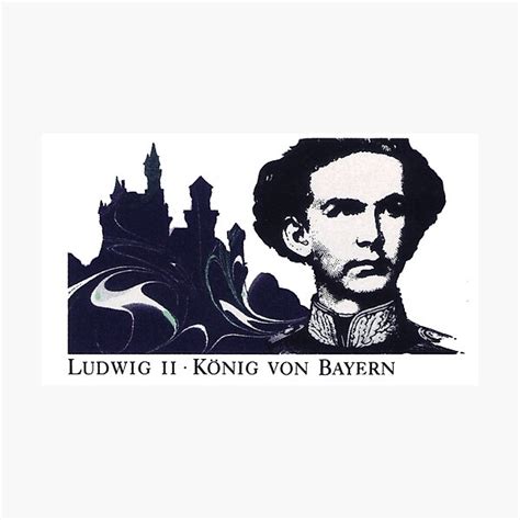 Ludwig Ii Of Bavaria And Neuschwanstein Photographic Print For Sale