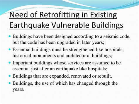 Seismic Retrofitting Techniques Of Rcc