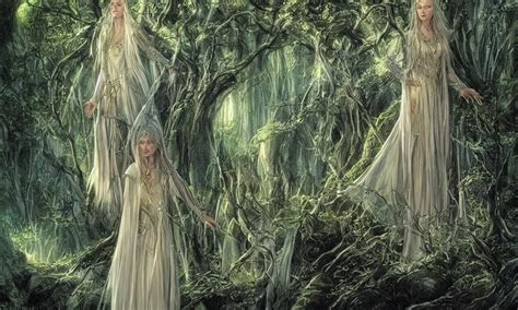 Galadriel In Lothlórien Art By Vicente Segrelles And Stable