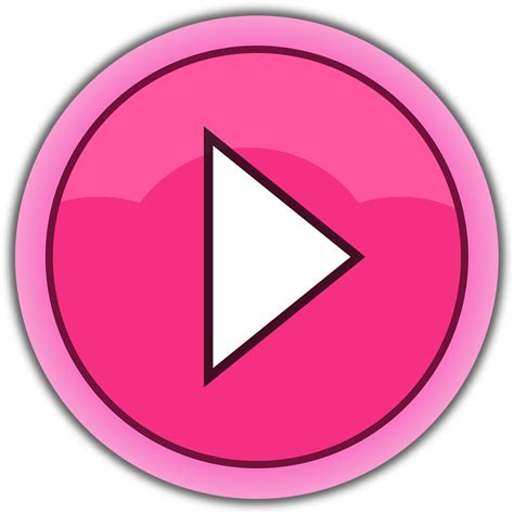 Clipart Pink Button Play
