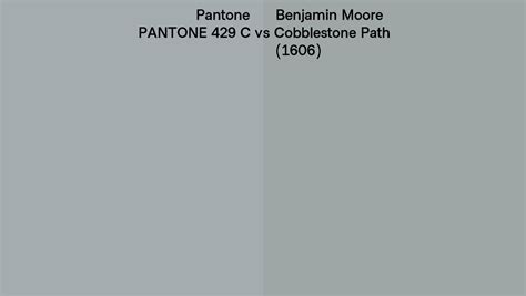 Pantone 429 C Vs Benjamin Moore Cobblestone Path 1606 Side By Side