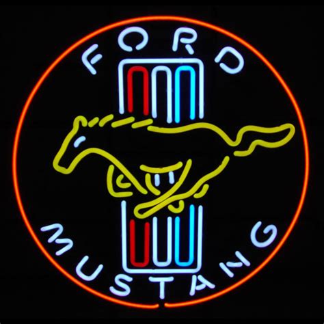Over 300 different neon signs including neon sign signs. Ford Mustang Neon Sign 100% made in USA, manufactured by ...