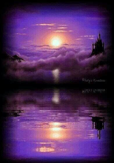 Fantasy With Images Purple Sunset Purple Sky Purple Art