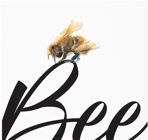 Just Bee Script Instant Printable Download Watercolor Bee Etsy