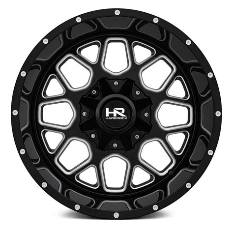Hardrock Offroad® H705 Gunner Wheels Gloss Black With Milled Accents Rims