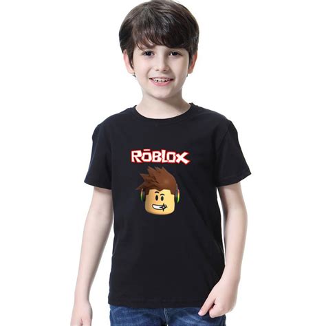 2021 Summer Boys Roblox T Shirt Short Sleeve Cartoon Tee Shopee