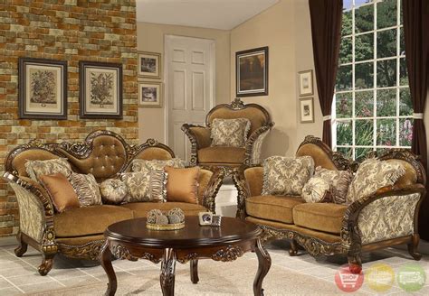 Choosing a sunken living room in your home gives you the opportunity to develop a sense of space and separation in an open principle. Formal Sofa & LoveSeat Living Room Set Antique Style ...