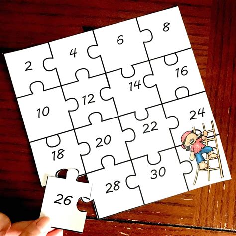 Skip Counting Printable Puzzle