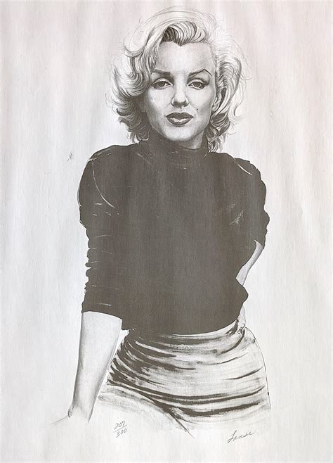 Lot Vintage Lithograph Of Marilyn Monroe By Lanse L E 207 300