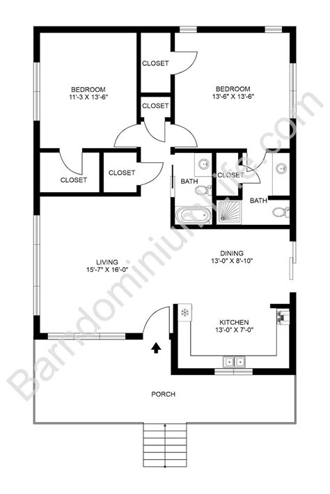 Barndominium Floor Plans Bedroom Image To U