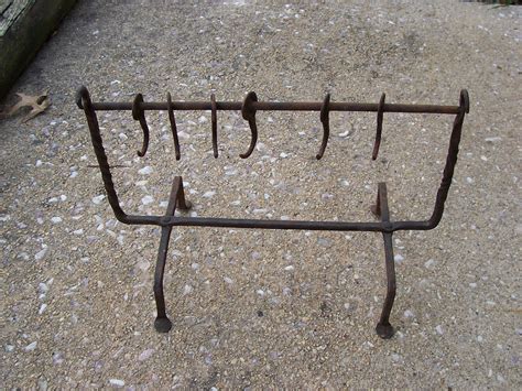 Antique Hand Forged Iron Roasting Spit Hand Forged Iron