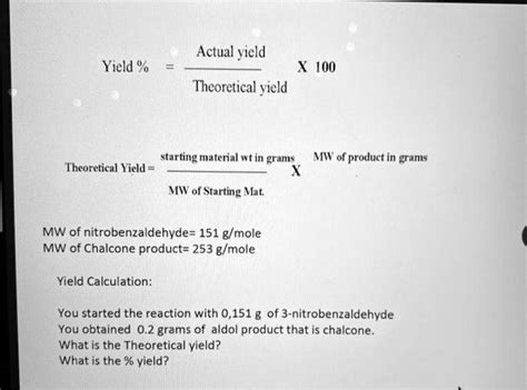 Theoretical Yield Formula