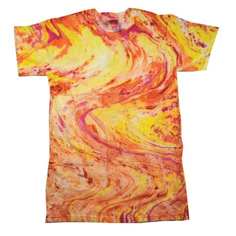 Marble Tie Dye Tee Pinkyellow At What On Earth Cs2512